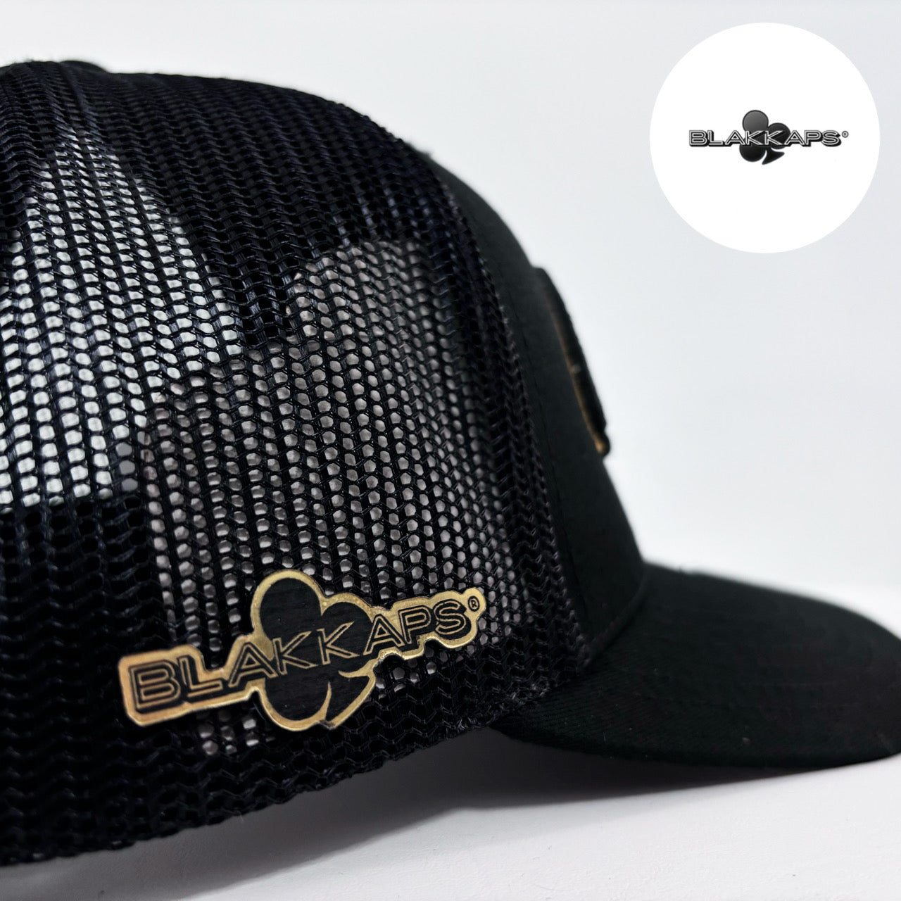 Gorra Negra RICO MCPATO Placa 3D BLAKKAPS®♣️