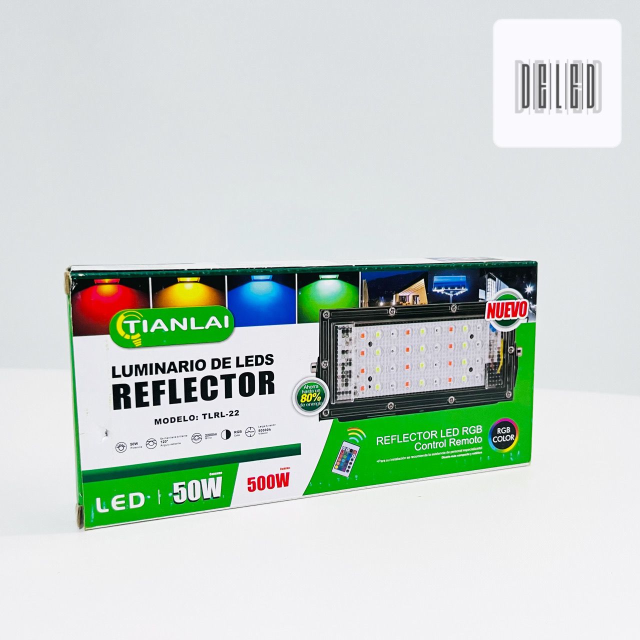 Reflector LED / Lámpara LED RGB Multicolor Eléctrico 50w con Control TIANLAI TLRL-22