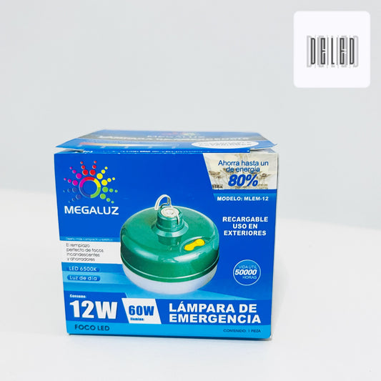 Foco LED Portátil 12w Recargable con Adherible Magnético MEGALUZ MLEM-12