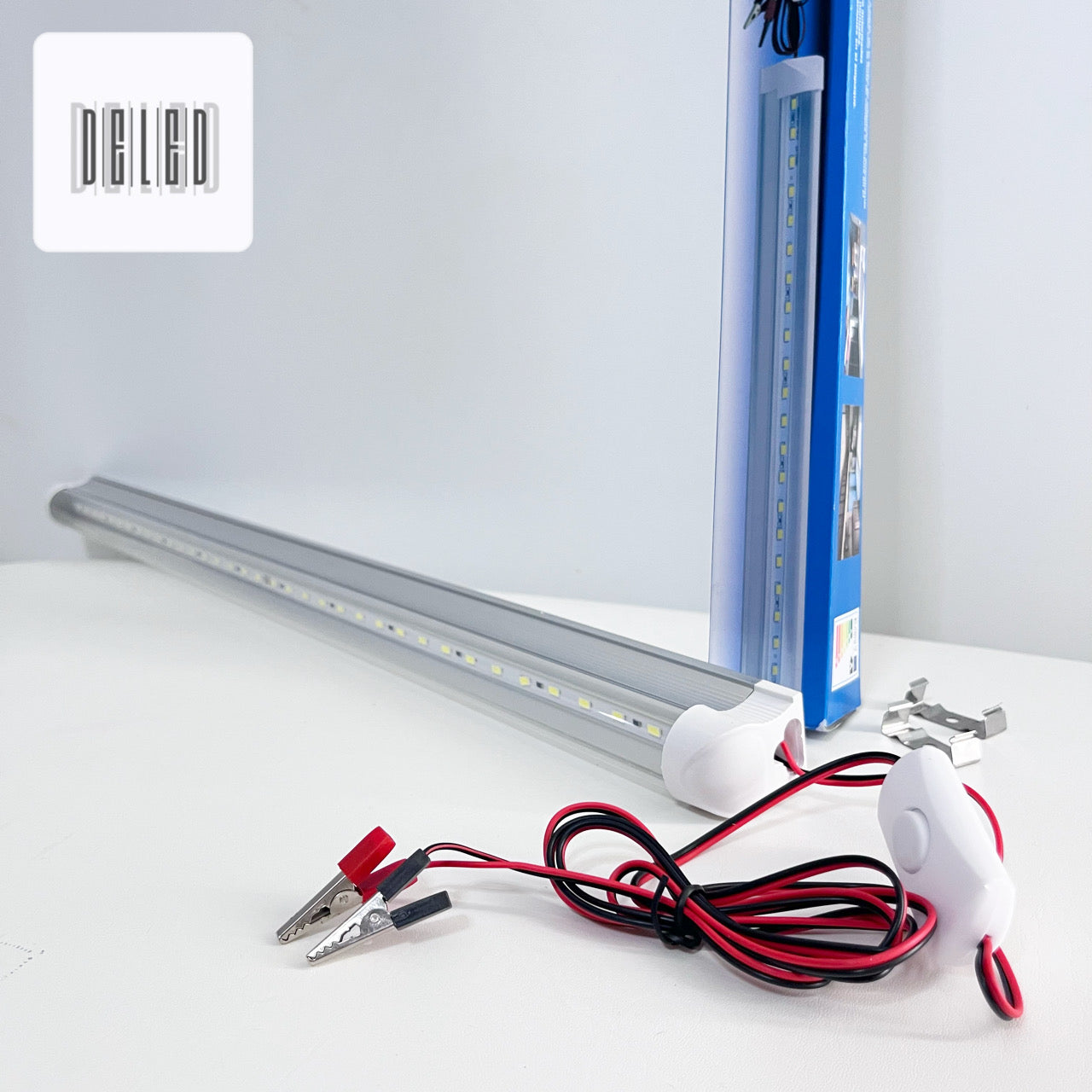 Barra LED / Lámpara LED de Emergencia 12v con Pinzas Caimán 9w 60cm GOODWILL 21622