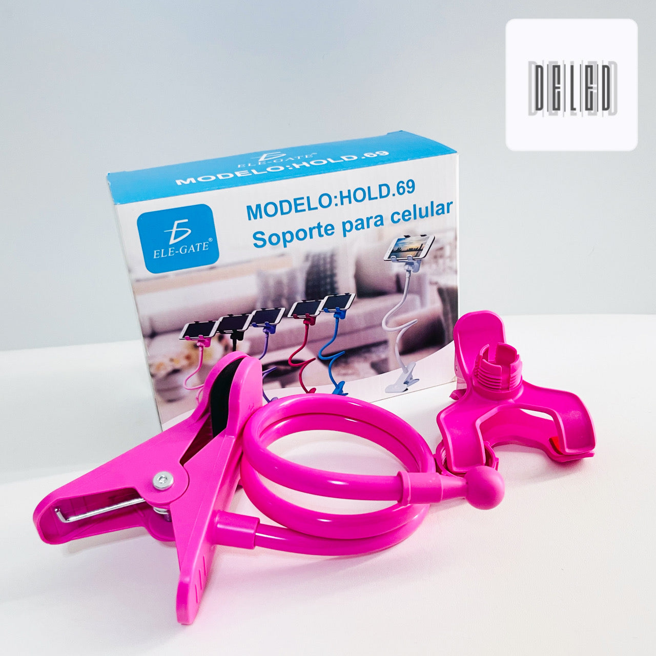 Soporte de Celular con Pinza / Clip para Superficie con Brazo Flexible ELE-GATE HOLD.69