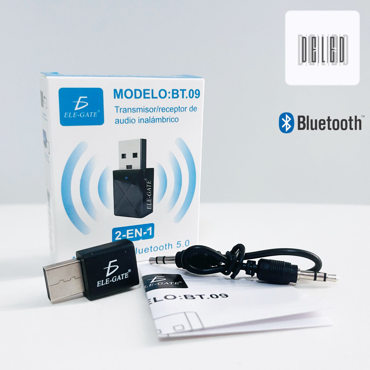 Receptor de Audio / Transmisor de Audio Bluetooth Conexión USB Inalámbrico ELE-GATE BT.09