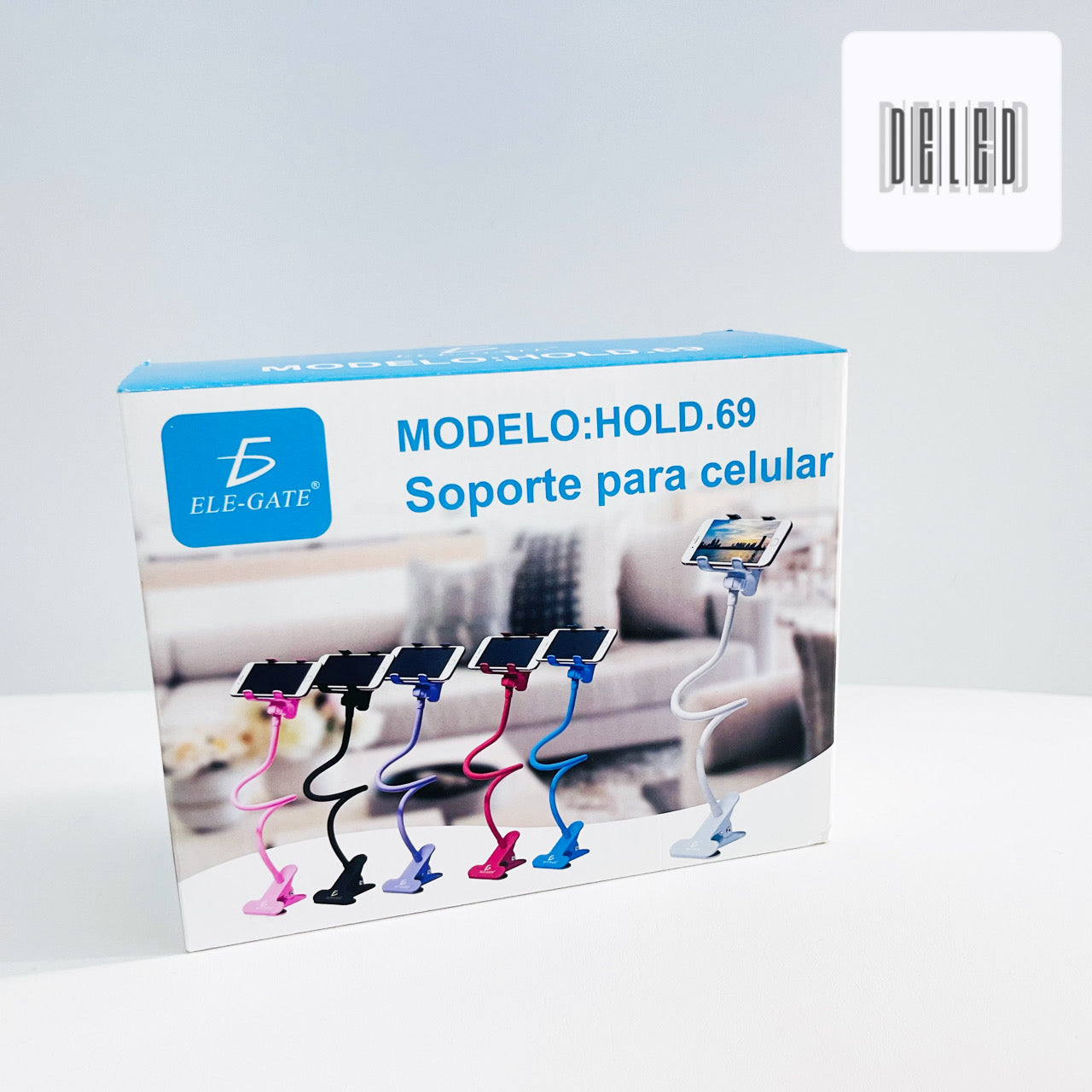 Soporte de Celular con Pinza / Clip para Superficie con Brazo Flexible ELE-GATE HOLD.69