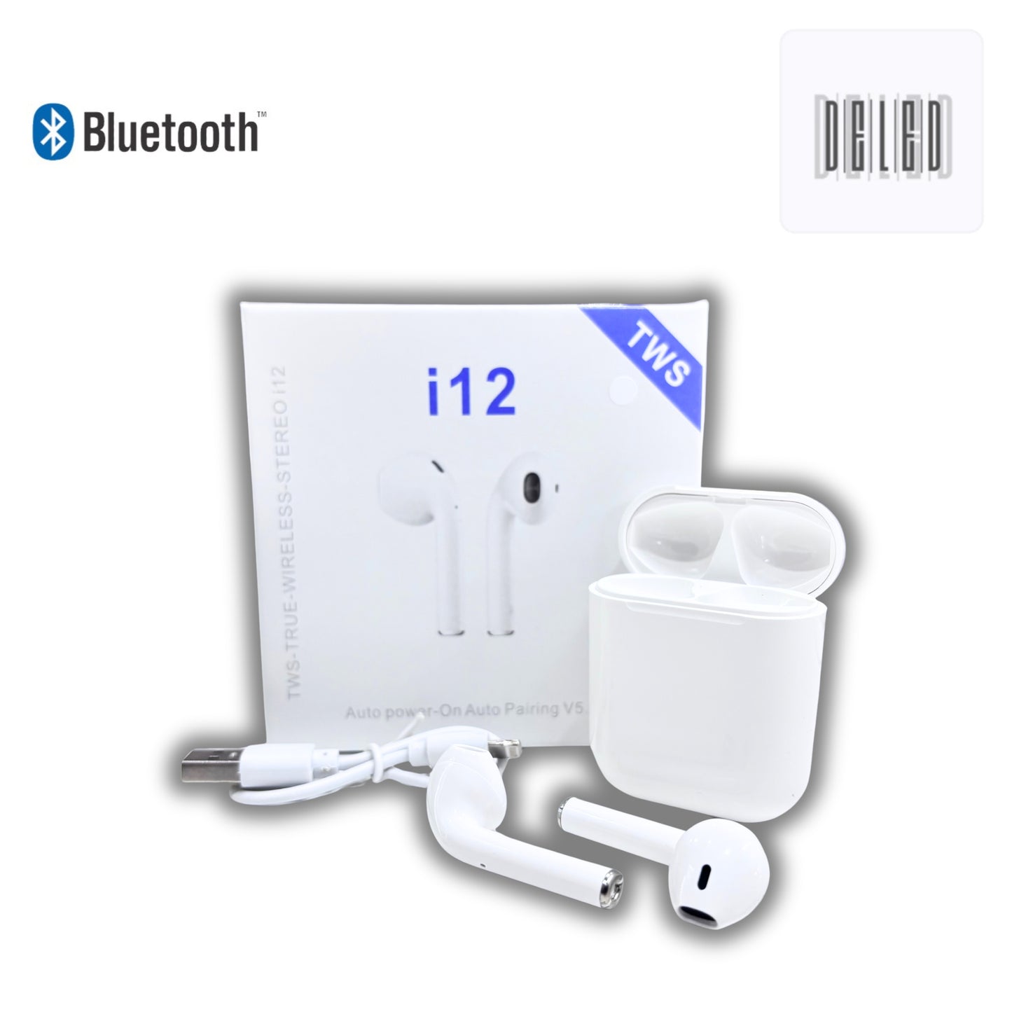 Audífonos Inalámbricos Bluetooth Recargables i12 5.0 TWS XINMI I12A