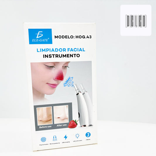 Limpiador Facial, Extractor de Espinillas y Puntos Negros ELE-GATE HOG.43