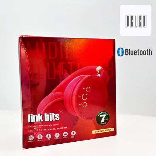Audífonos Diadema Bluetooth Inalámbricos Recargables Plegables LINK BITS AB009