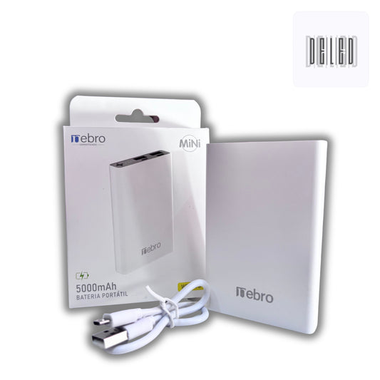 Batería Power Bank Mini Recargable Portátil 5,000 mAh NEBRO WB-075