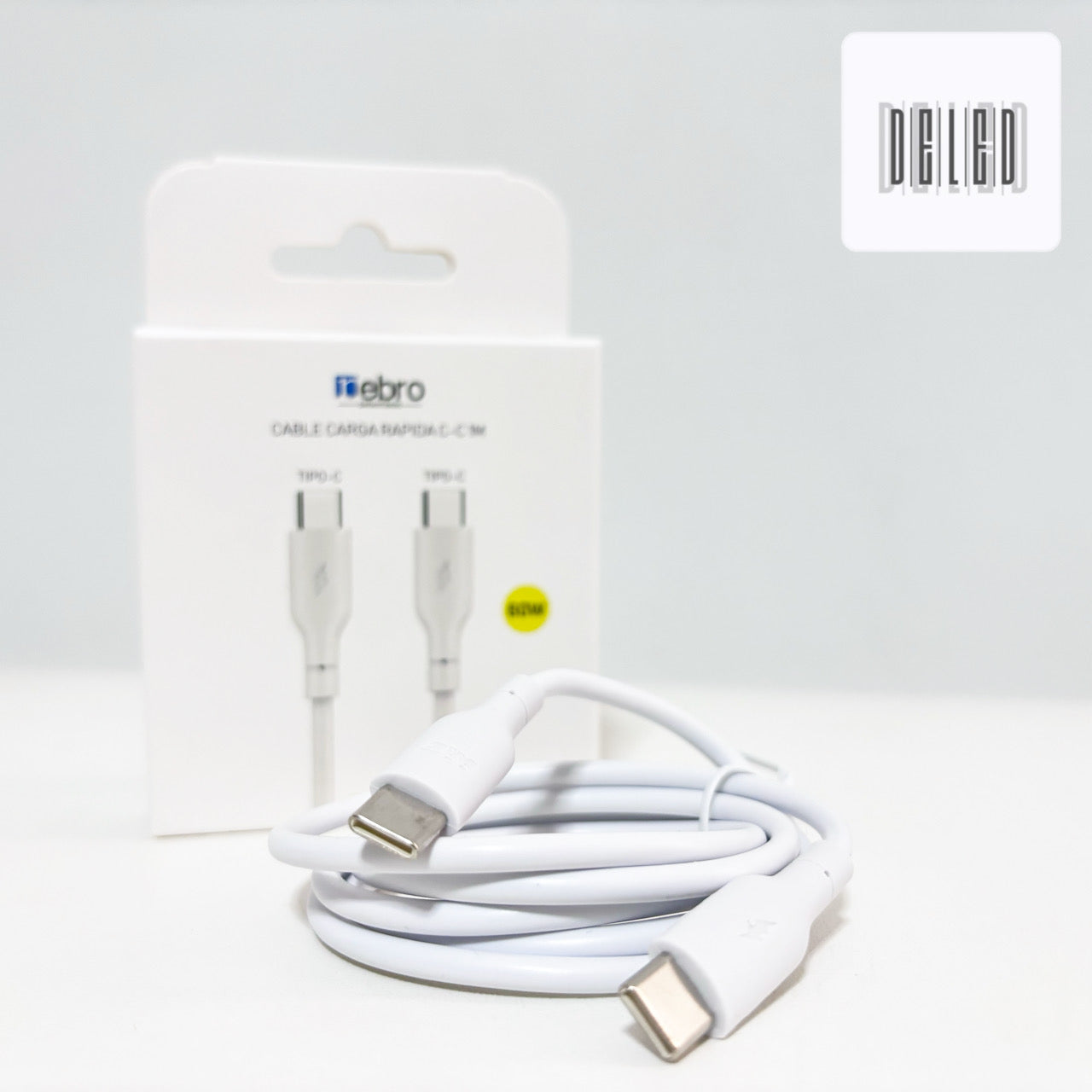 Cable Cargador TURBO USB-C a USB-C 1 Metro NEBRO WD-05TT