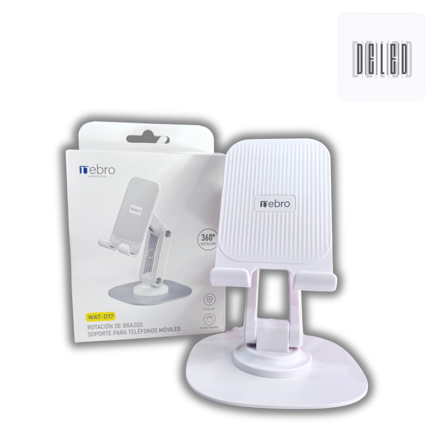 Soporte de Celular con Base Giratoria Retráctil NEBRO WAT-017