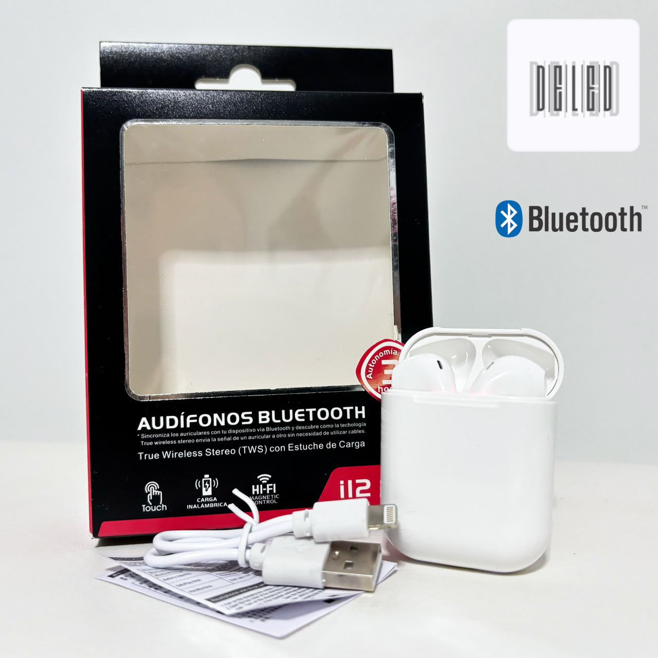 Audífonos Inalámbricos Bluetooth Recargables i12 5.0 TWS LINK BITS I12