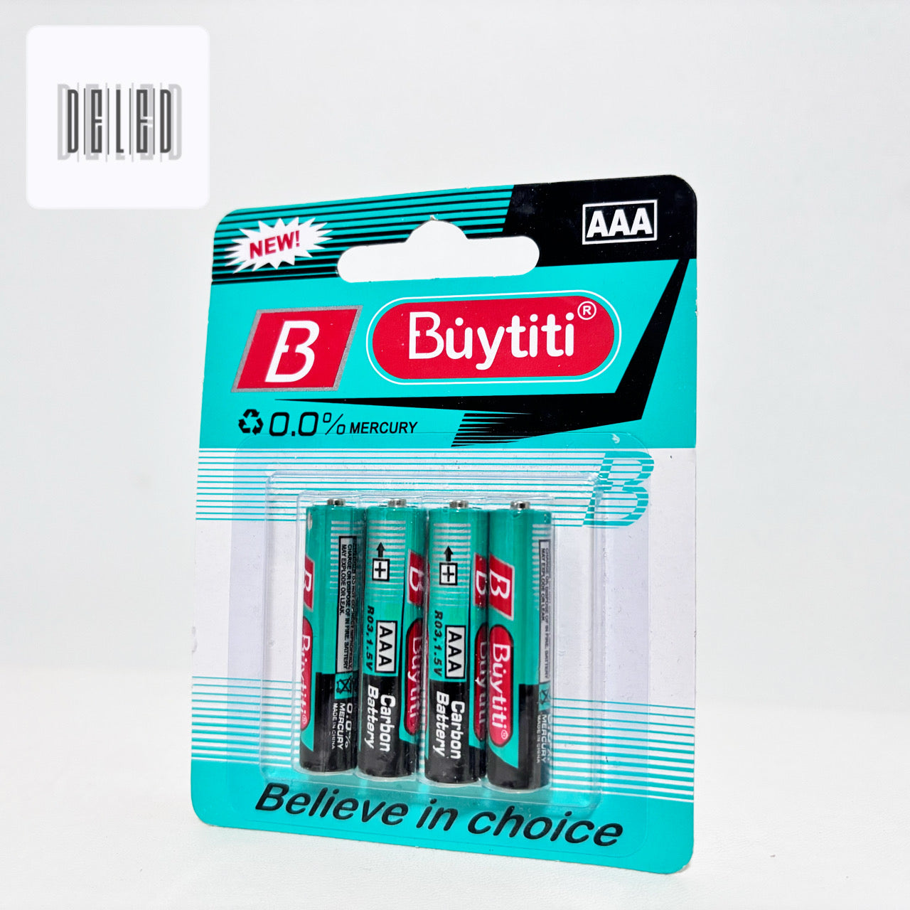 Baterías de Carbón AAA / Pilas de Carbón AAA Blister con 4 Piezas BUYTITI IDC-7AAA