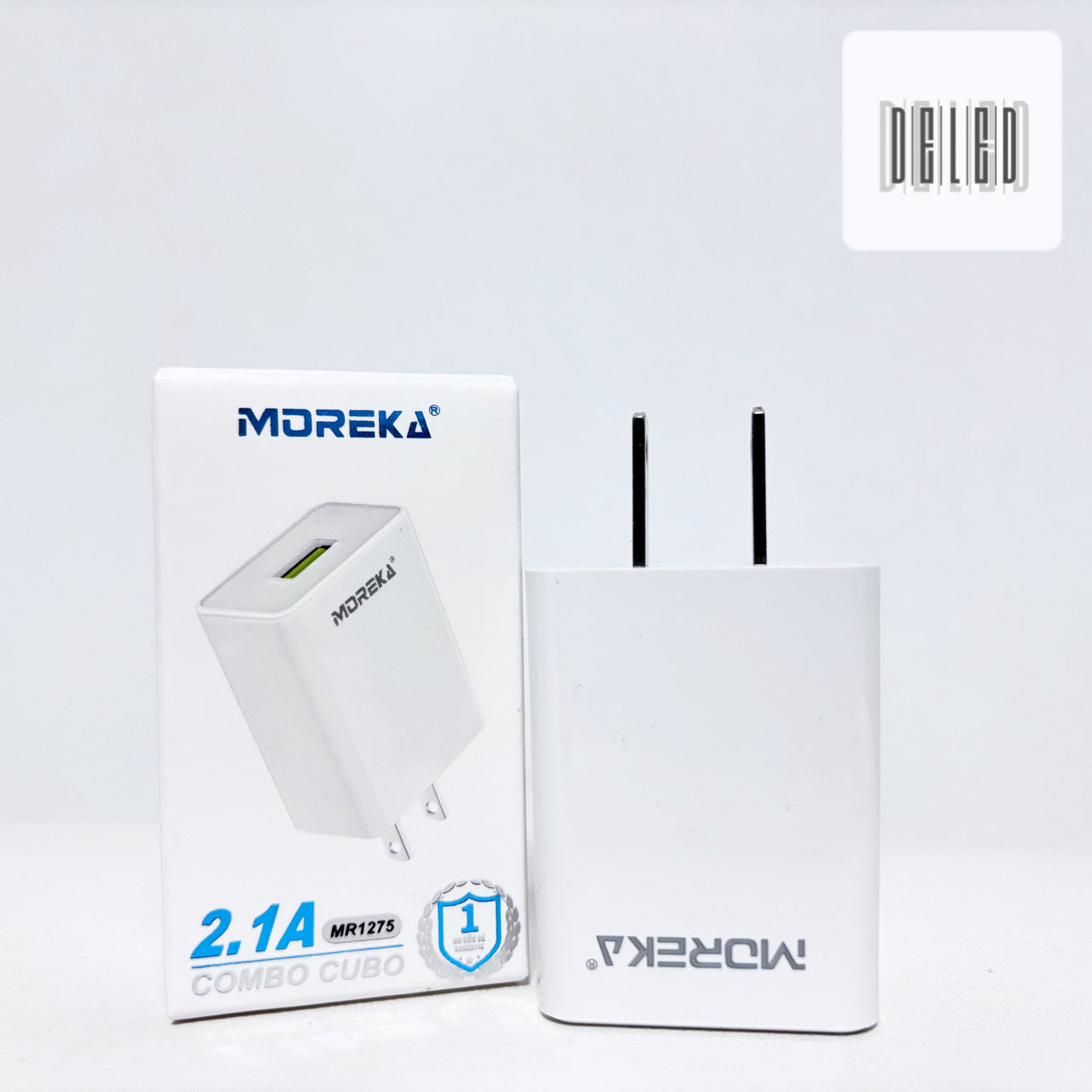Cubo Cargador / Adaptador de Corriente Entrada USB 2.0A MOREKA MR1275
