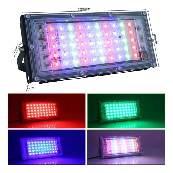 Reflector LED / Lámpara LED RGB Multicolor Eléctrico 50w con Control TIANLAI TLRL-22
