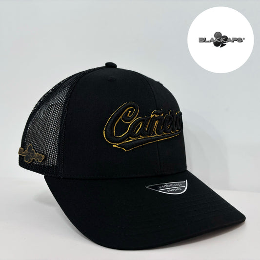Gorra Negra CAÑEROS LM Bordada 3D BLAKKAPS®♣️