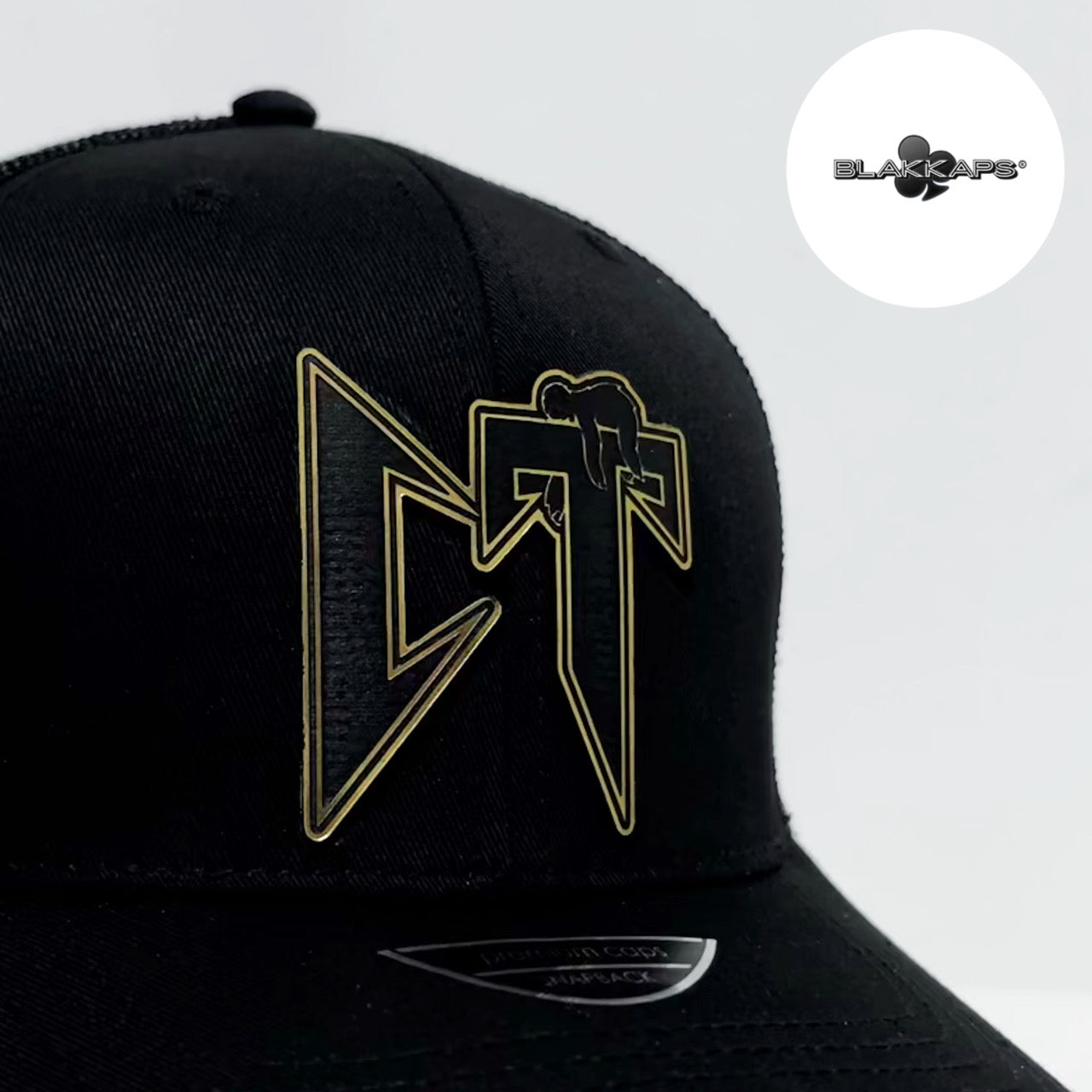 Gorra Negra CT CORRIDOS TUMBADOS Placa 3D BLAKKAPS®♣️