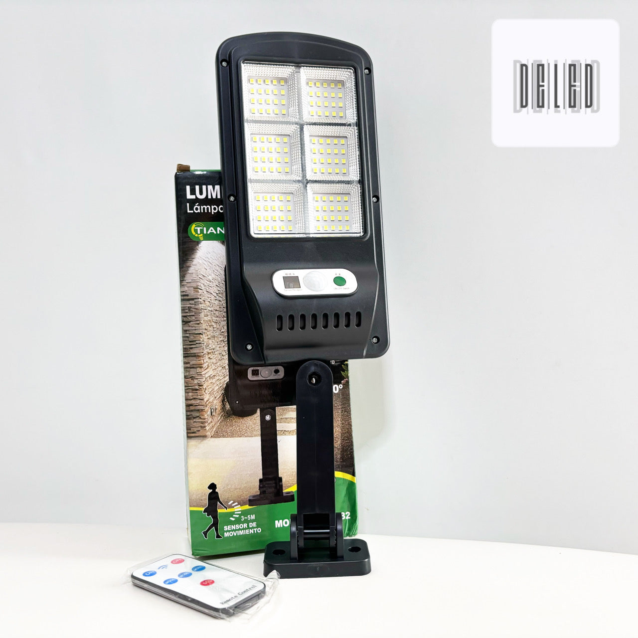 Lámpara LED / Luminaria LED Solar 30w con Sensor de Movimiento y Control TIANLAI LSW-82