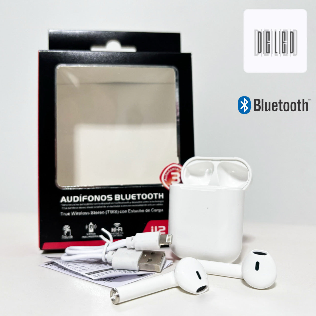 Audífonos Inalámbricos Bluetooth Recargables i12 5.0 TWS LINK BITS I12
