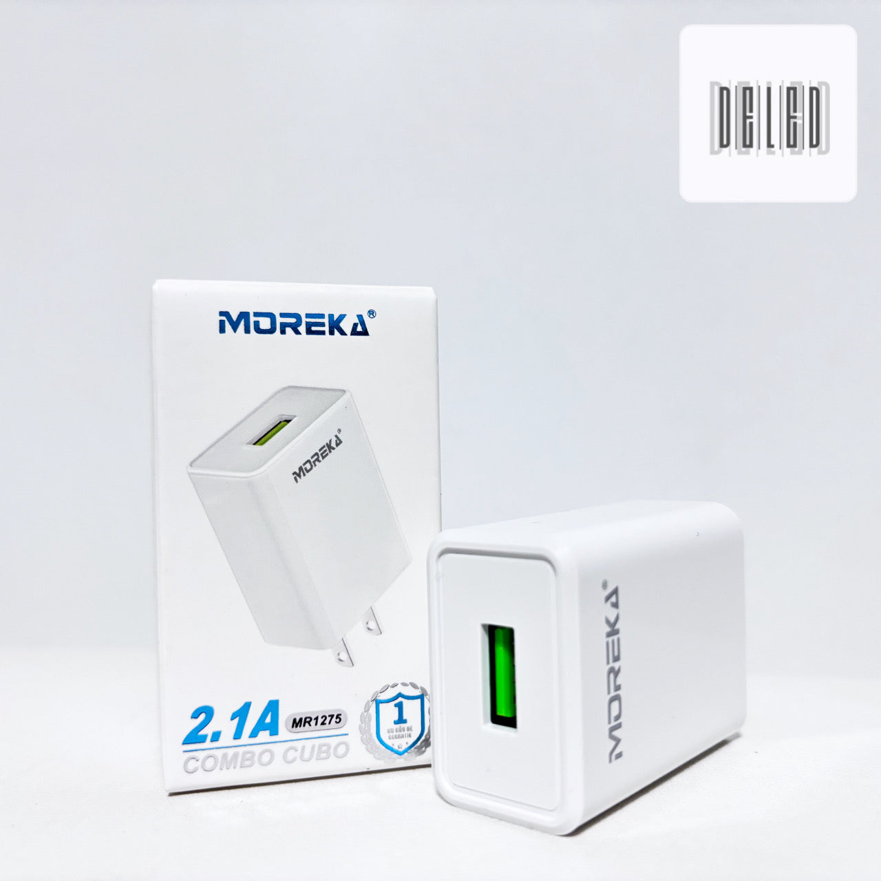 Cubo Cargador / Adaptador de Corriente Entrada USB 2.0A MOREKA MR1275
