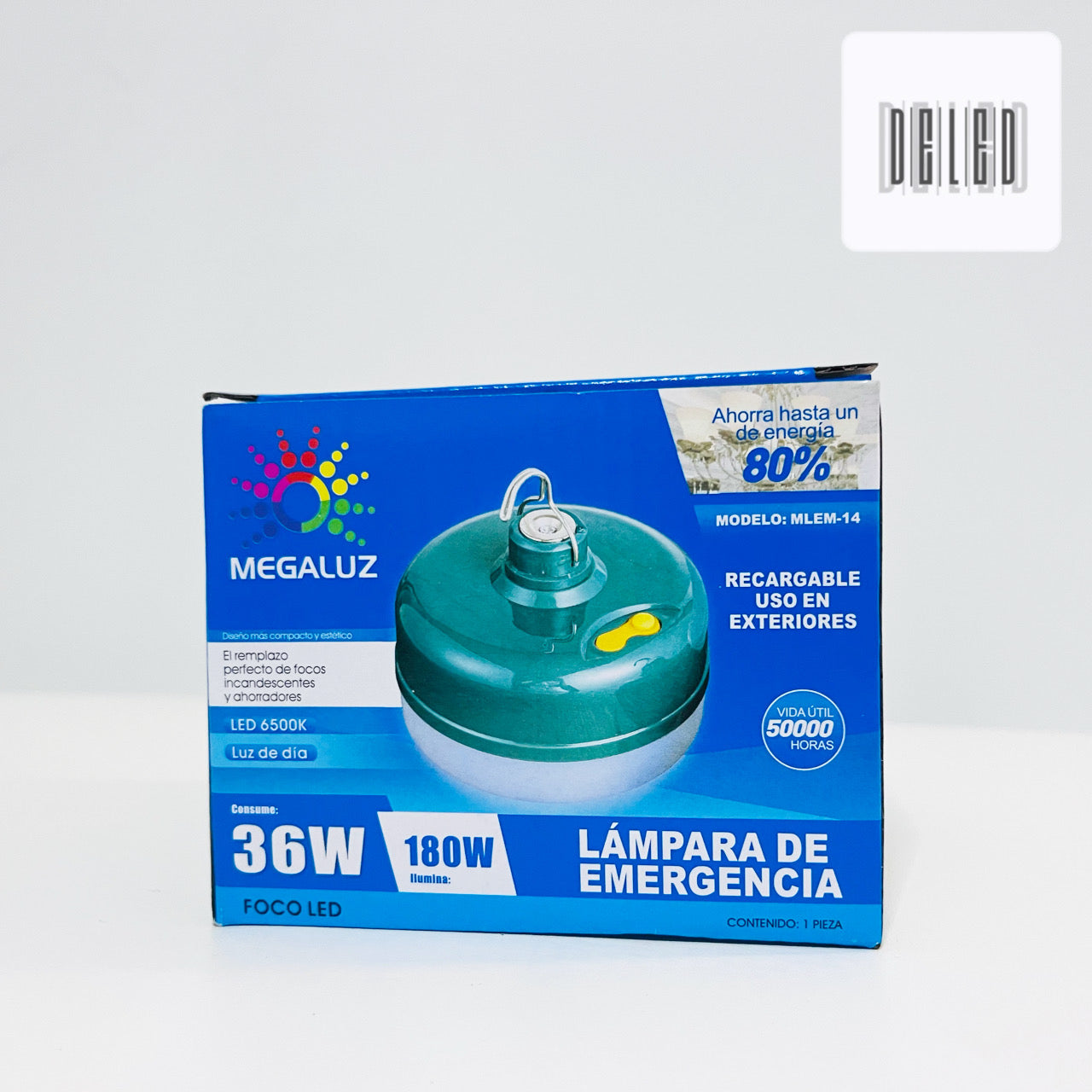 Foco LED Portátil 36w Recargable con Adherible Magnético MEGALUZ MLEM-14