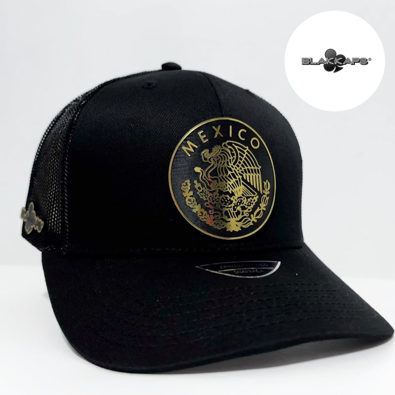 Gorra Negra MEXICO Placa 3D BLAKKAPS®♣️