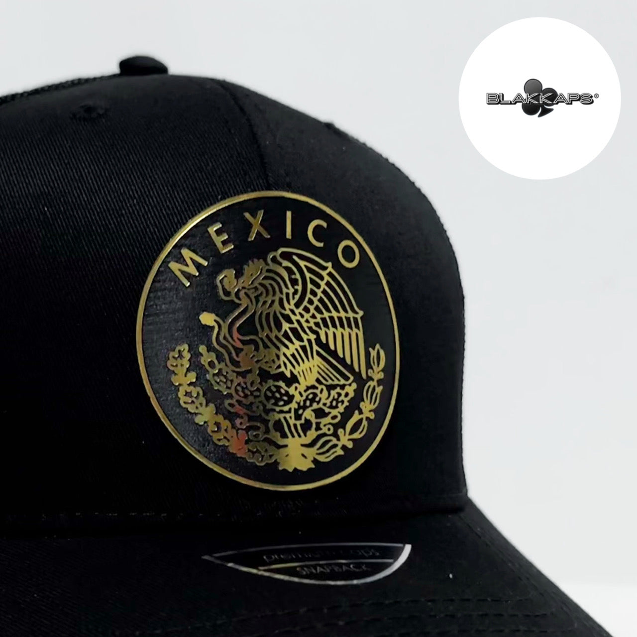 Gorra Negra MEXICO Placa 3D BLAKKAPS®♣️