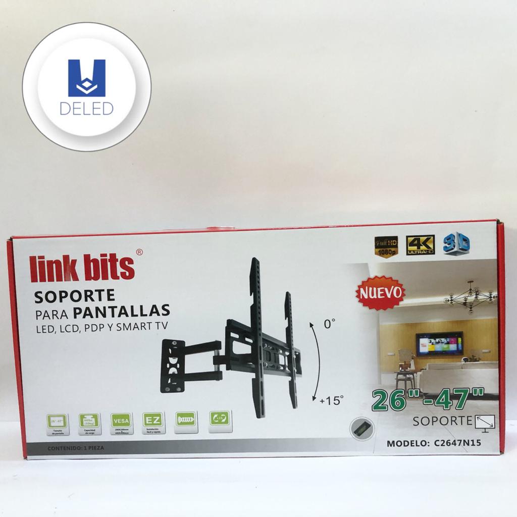 Soporte de Pantalla / Soporte de TV Brazo Articulado Inclinable 26-47 Pulgadas LINK BITS C2647N15