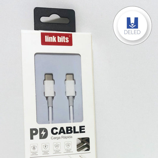 Cable Cargador USB Tipo C a Tipo C Carga Rápida LINK BITS DC-229/TYPE-C