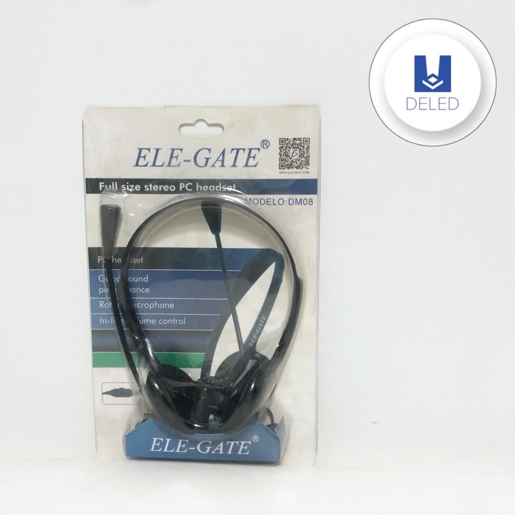 Audífonos Diadema Alámbricos con Micrófono Extendido ELE-GATE DM08