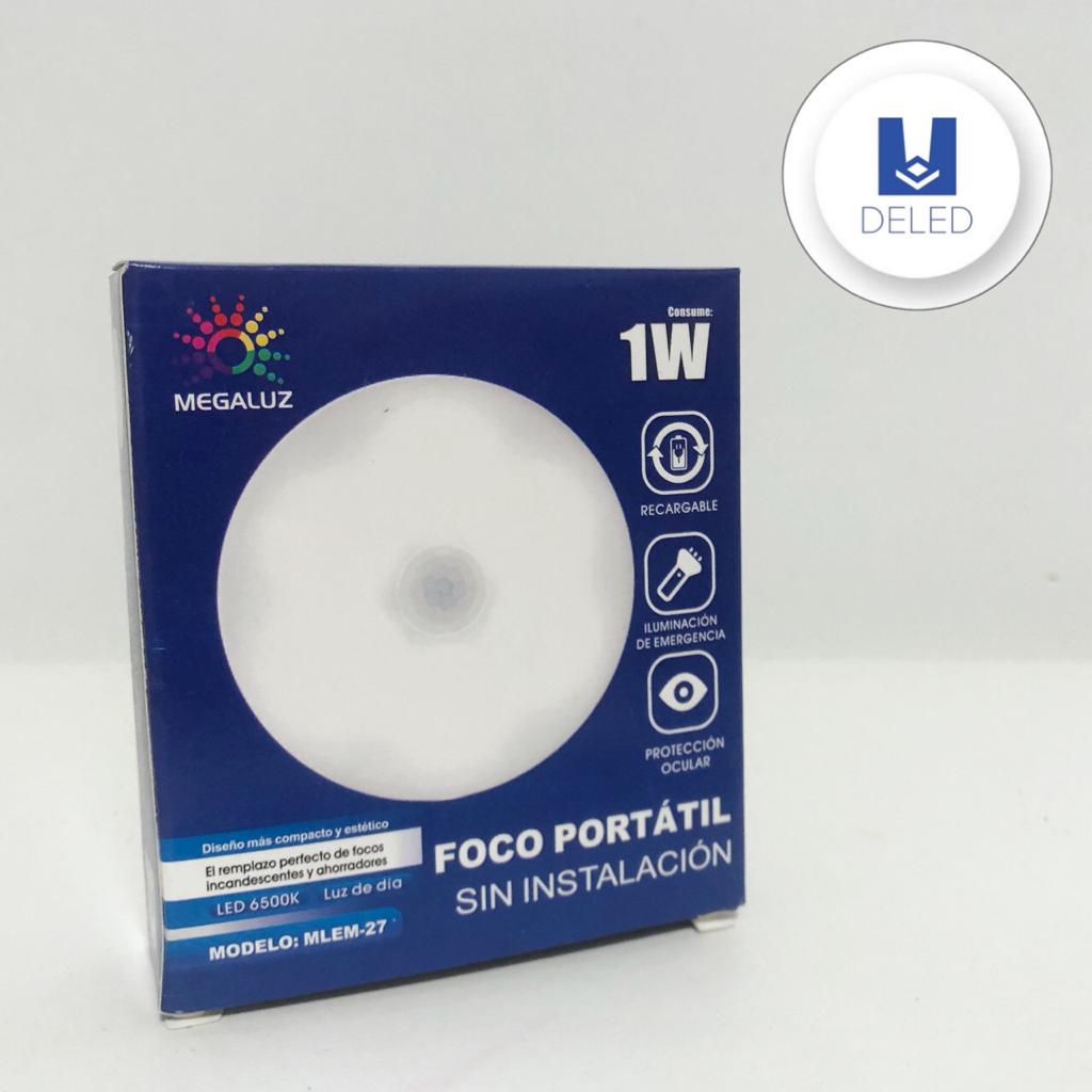Foco LED Portátil 1w Recargable Magnético MEGALUZ MLEM-27