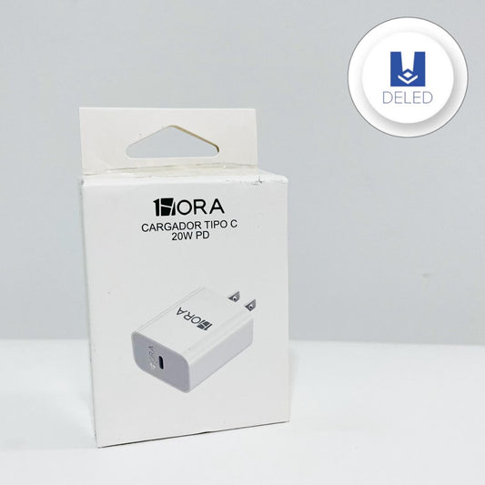 Cubo Cargador / Adaptador de Corriente TURBO Carga Rápida Entrada Tipo C 20w 1HORA GAR149