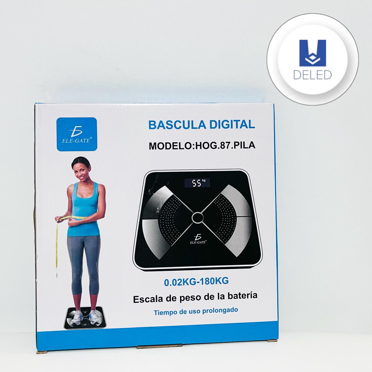 Báscula Digital / Pesa Digital Inteligente Alta Calidad ELE-GATE HOG.87.PILA