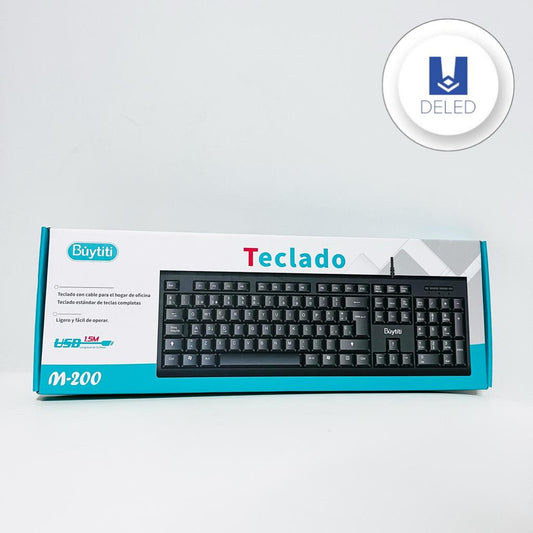 Teclado Alámbrico USB QWERTY para Computadora / PC BUYTITI M-200