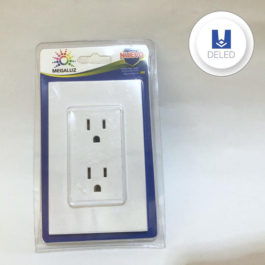 Tomacorriente Eléctrico Doble MEGALUZ HY-B208