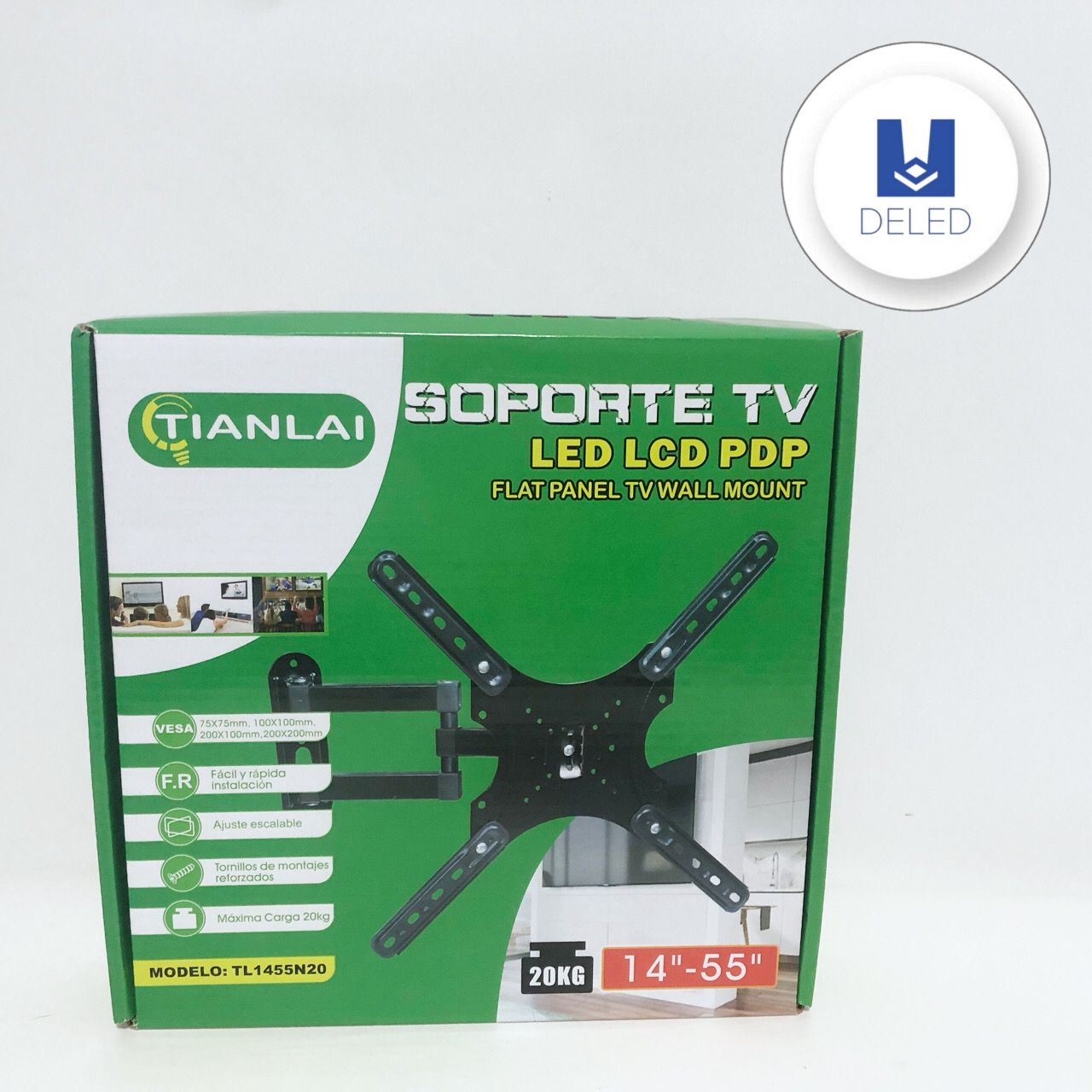 Soporte de Pantalla / Soporte de TV Brazo Articulado Ajustable 14-55 Pulgadas TIANLAI TL1455N20