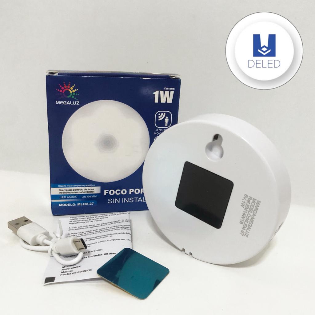 Foco LED Portátil 1w Recargable Magnético MEGALUZ MLEM-27