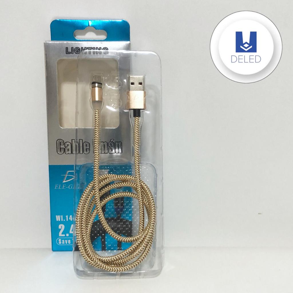 Cable Cargador USB Magnético 1 Metro 2.4A Entrada Lightning para iPhone ELE-GATE WI.144.I5
