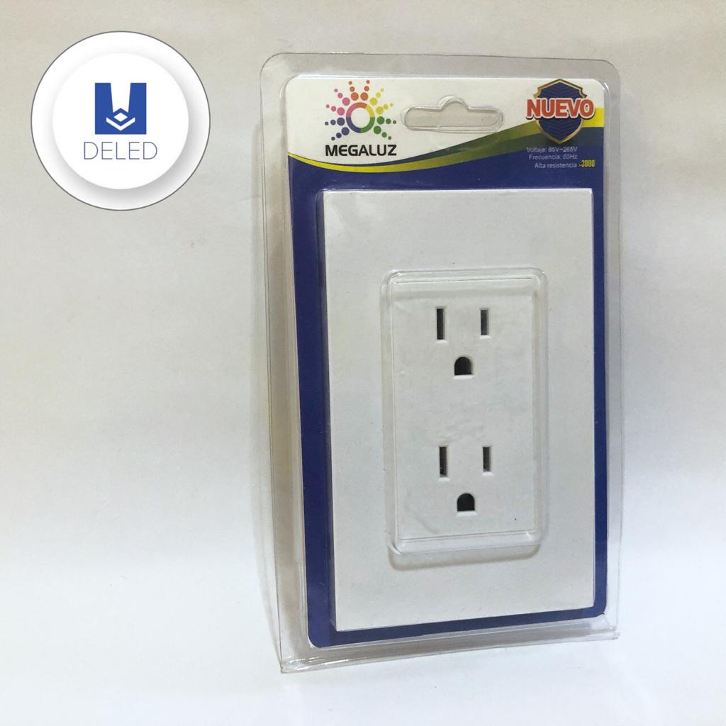 Tomacorriente Eléctrico Doble MEGALUZ HY-B208