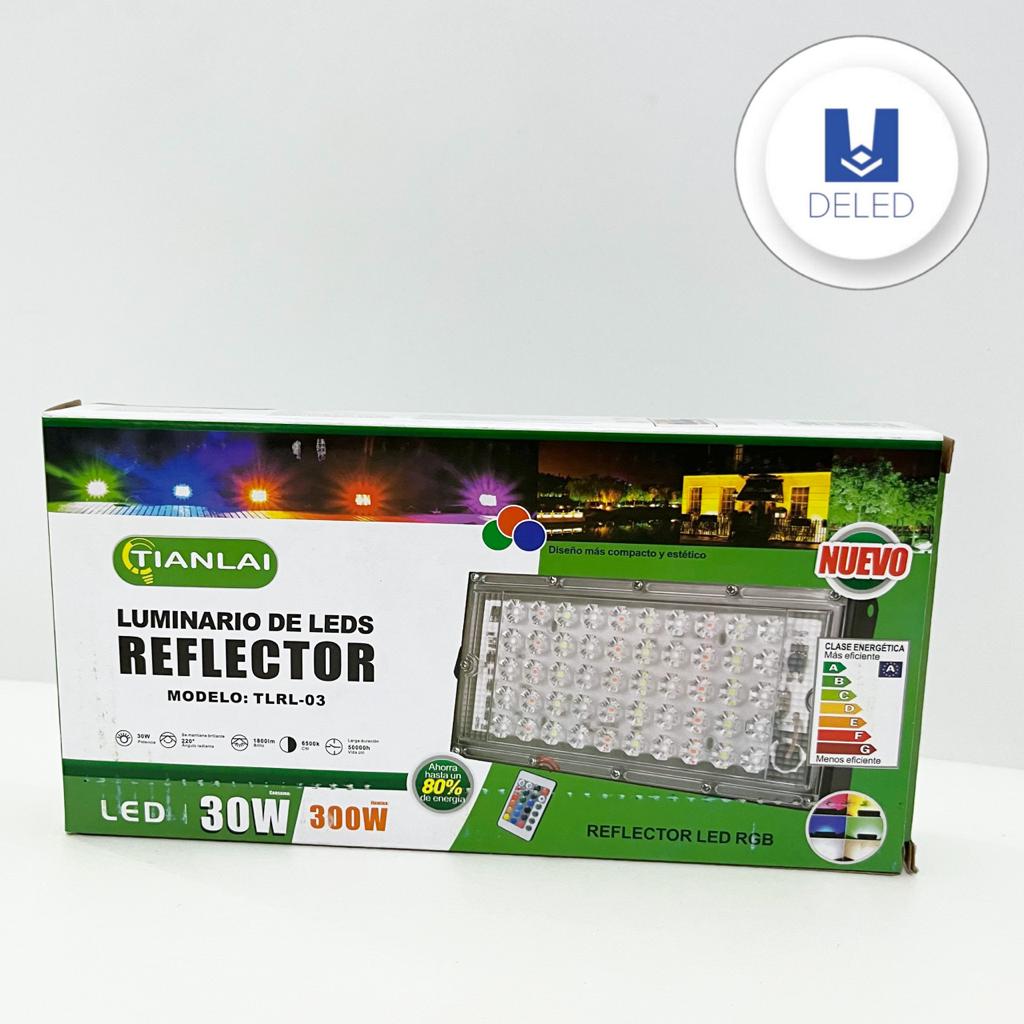 Reflector LED / Lámpara LED RGB Multicolor Eléctrico 30w con Control TIANLAI TLRL-03
