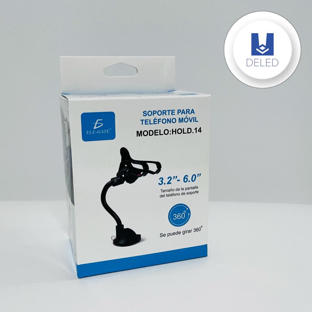 Soporte de Celular para Automóvil con Ventosa para Vidrio Parabrisas ELE-GATE HOLD.14