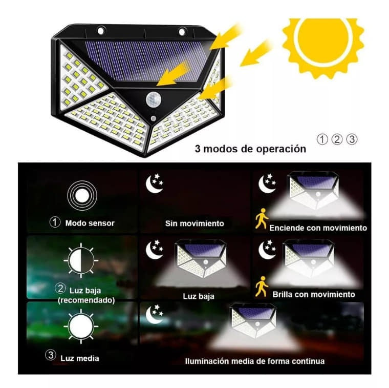 Lámpara LED / Luminaria LED Solar 114 LEDS 25w Recargable TIANLAI LSW-32