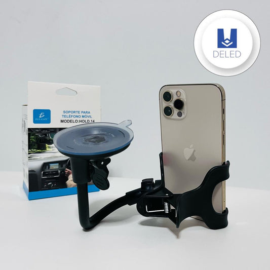 Soporte de Celular para Automóvil con Ventosa para Vidrio Parabrisas ELE-GATE HOLD.14