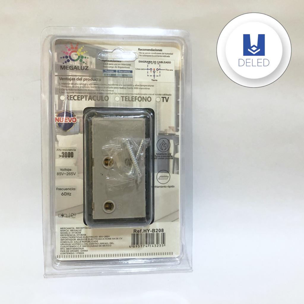 Tomacorriente Eléctrico Doble MEGALUZ HY-B208