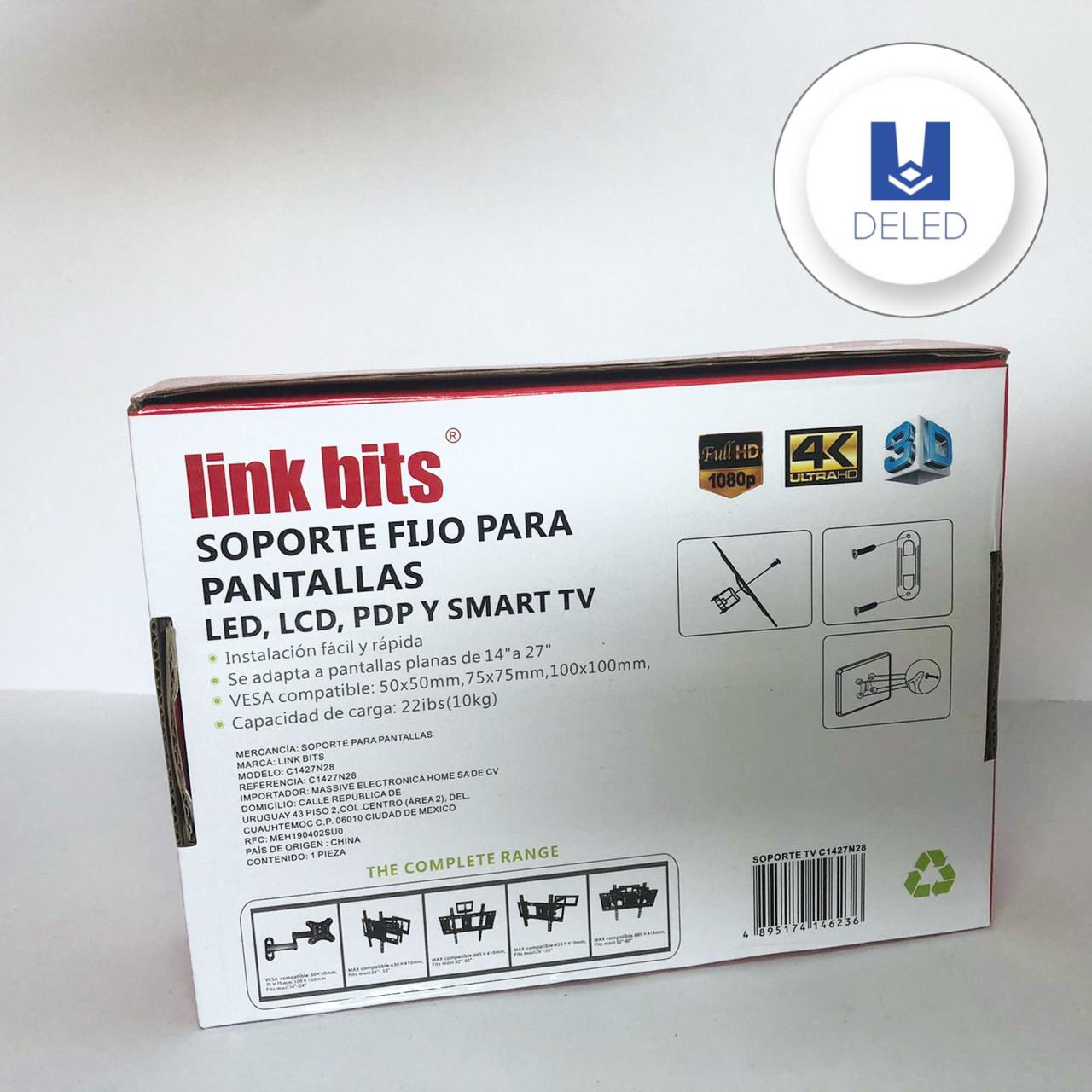 Soporte de Pantalla / Soporte de TV Brazo Articulado Ajustable 14-27 Pulgadas LINK BITS C1427N28