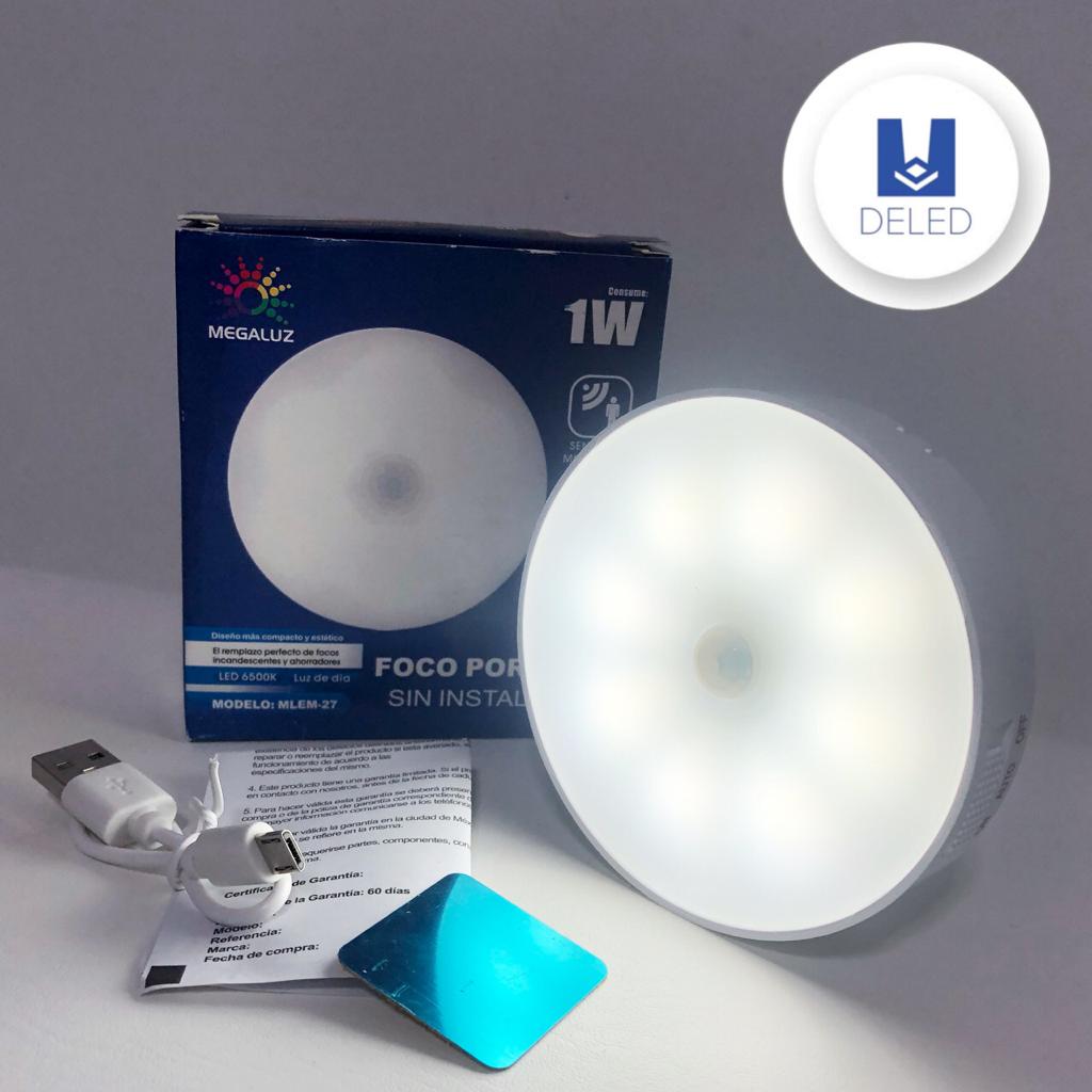 Foco LED Portátil 1w Recargable Magnético MEGALUZ MLEM-27