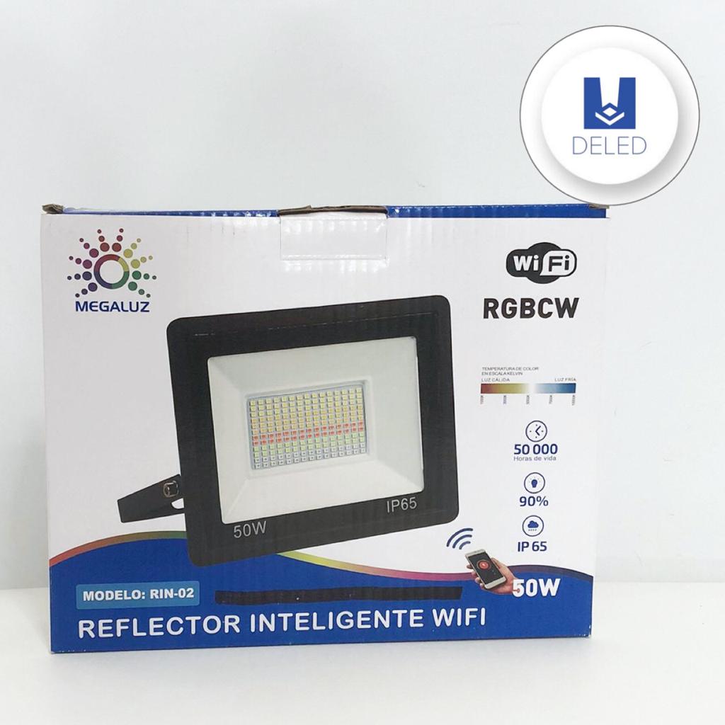 LIQUIDACION Reflector LED / Lámpara LED Eléctrico 50w RGB Inteligente Wi-Fi MEGALUZ RIN-02