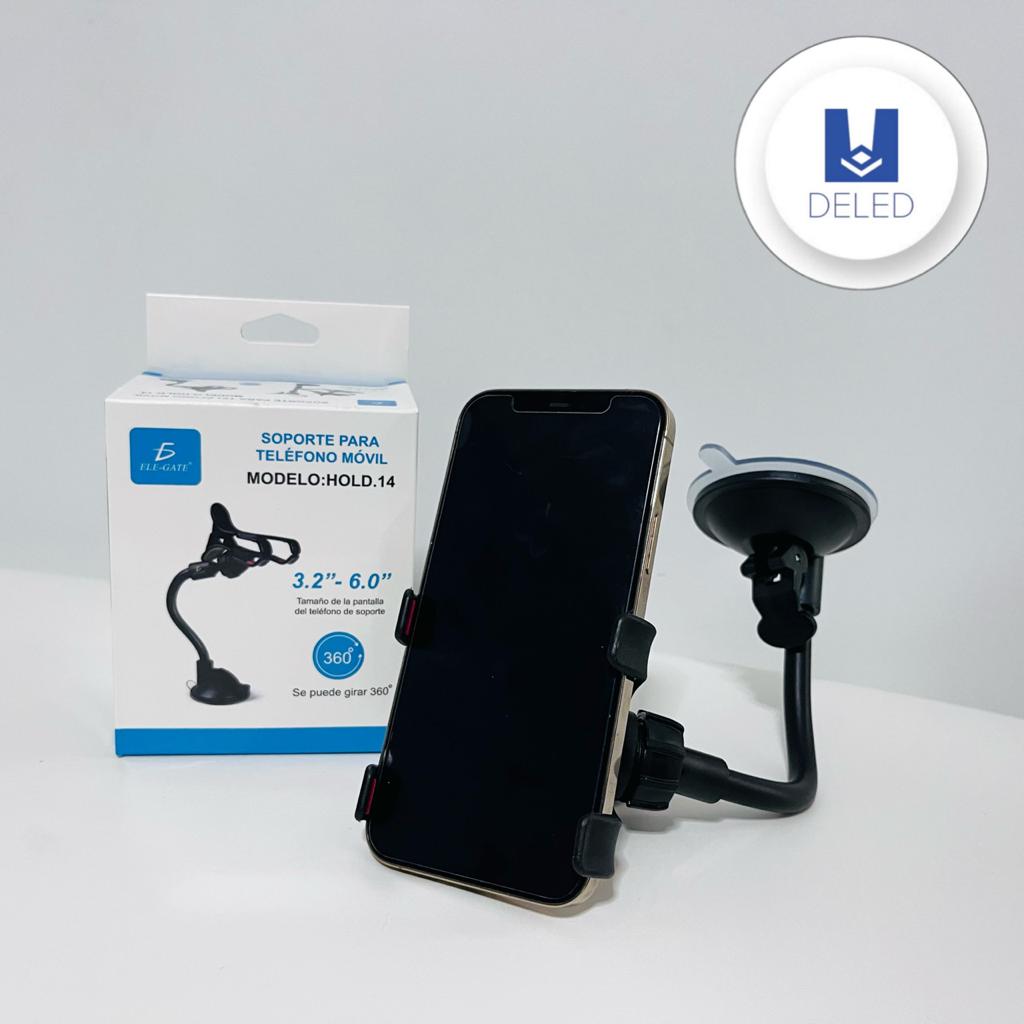Soporte de Celular para Automóvil con Ventosa para Vidrio Parabrisas ELE-GATE HOLD.14