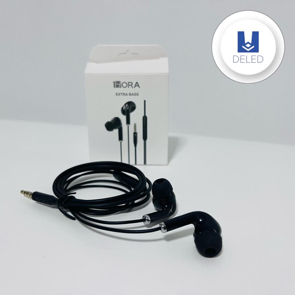Audífonos Auriculares Manos Libres Entrada Auxiliar Jack 3.5mm Extra Bass 1HORA AUT123