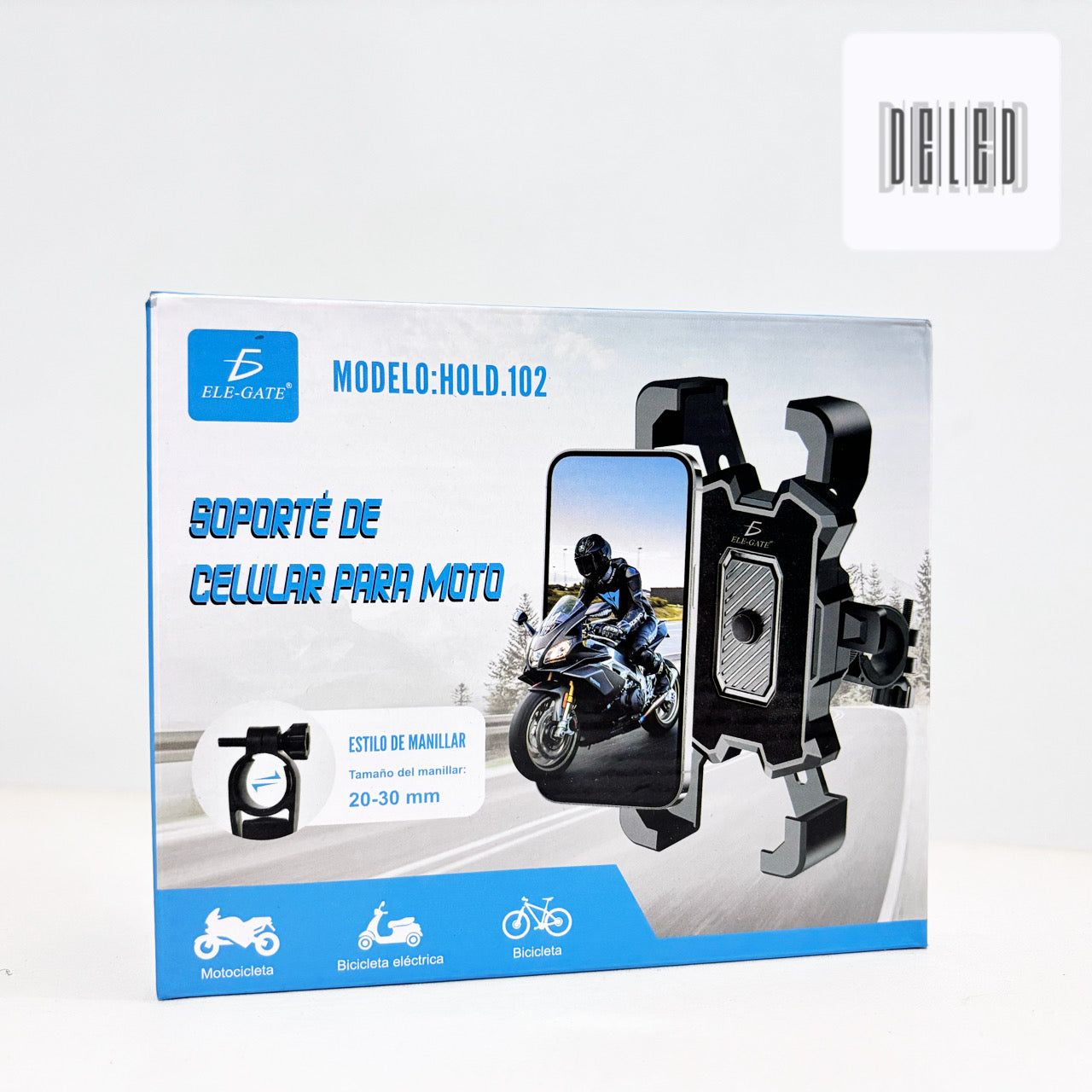 Soporte de Celular para Motocicleta / Bicicleta Manubrio Ajustable ELE-GATE HOLD.102