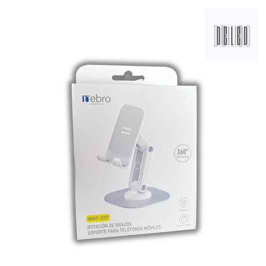 Soporte de Celular con Base Giratoria Retráctil NEBRO WAT-017
