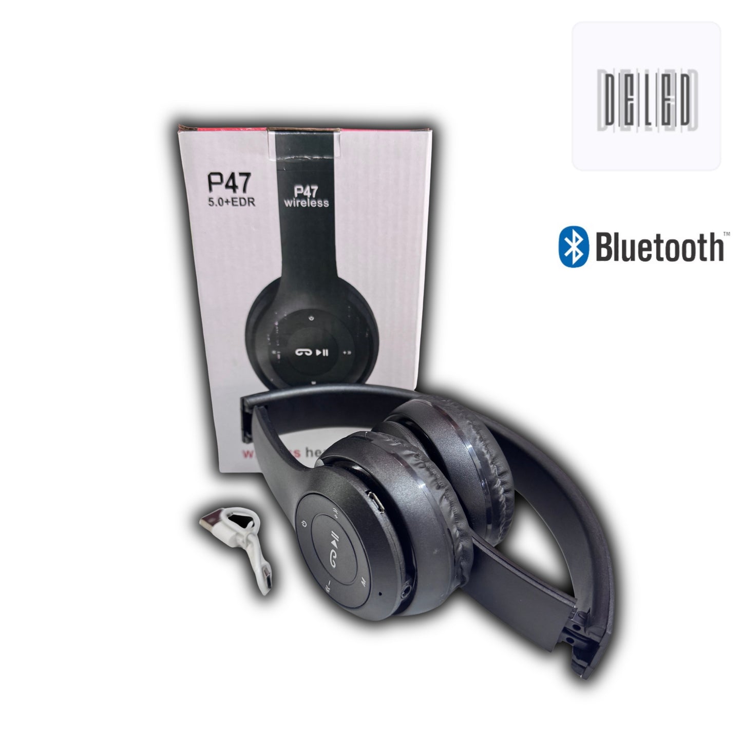 Audífonos Diadema Bluetooth Inalámbricos Recargables Plegables P47 LINK BITS 002825
